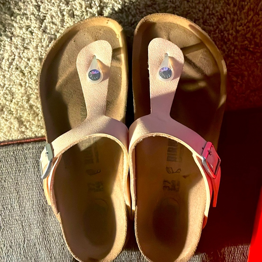 Birkenstock‎ Gizeh Vegan Soft Pink Thong Sandals Flip Flops Women's 7